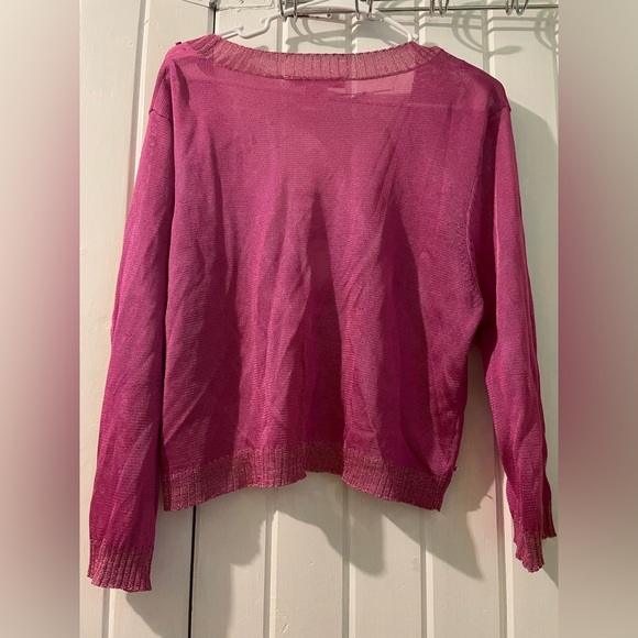 Nine & company semi sheer bling Y2K cardigan X-large good NWT - Picture 3 of 5